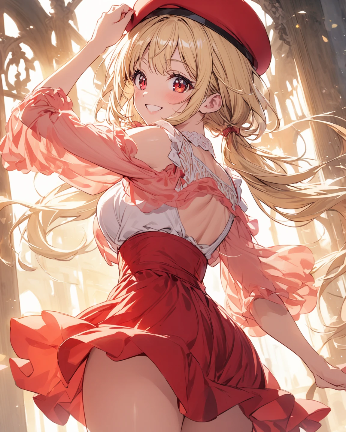 ((Top Quality, Masterpiece: 1.3, best details)) Marin Kitagawa from "My Dress-up darling" as a slave to an old man, she wears a cowbell on her neck and cow bikini, staying on her knees, barefoot, the old man is leashing her, she's crying, street, close to a trashcan.