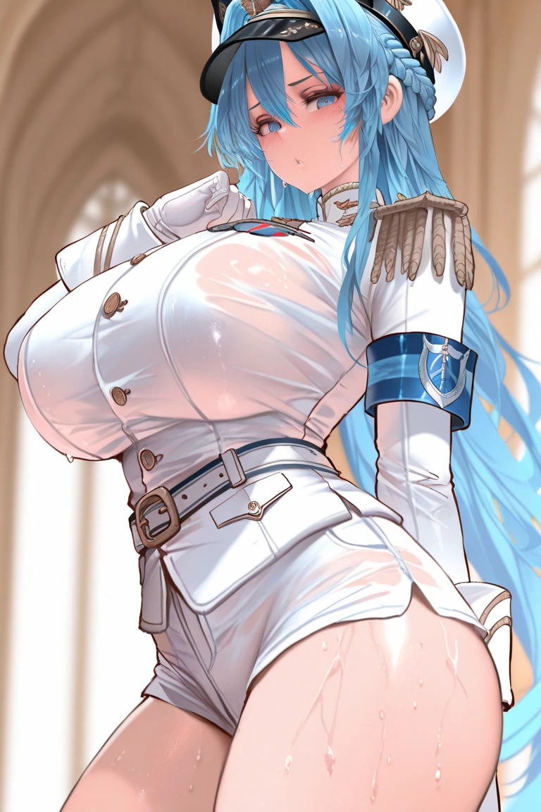 Shy, 1girl, anime, big Breasts, cute, big boobs, gigantic Breasts,