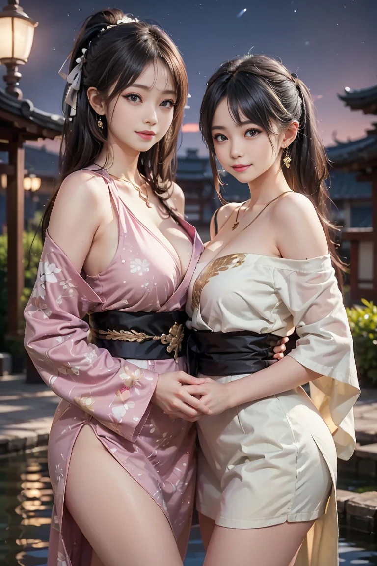 Beautuful Women,Red-purple cheongsam,woman,choppy,anime big breast,Body proportions,full bodyesbian,Lace,Obscene lines