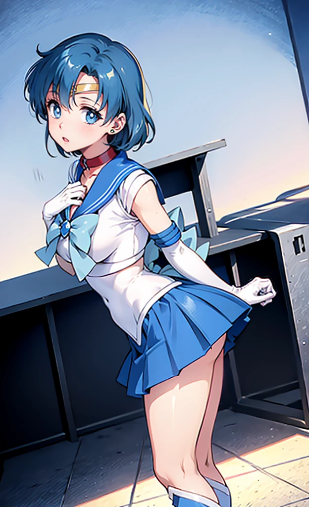 lunch, summer theme, sailor uniform, 1girl, dynamic posture, dynamic angle, vivid, three point perspective, dense background, best quality, ultra detailed, absolutely resolution