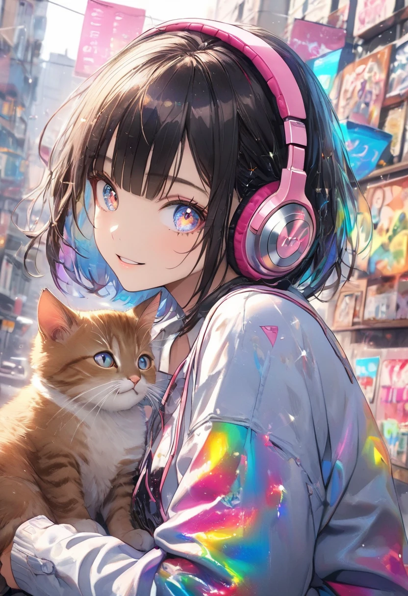 She created an amazing image of a girl who dreams of flying in the sky with her pet dragon. The images have a colorful and whimsical atmosphere, And the girl and the dragon look very happy and free. The image has、There are also details that indicate the character and hobbies of the girl, Her headphones and more, Her backpack, and her sketchbook. The image impressed the judges and readers with its originality and creativity.