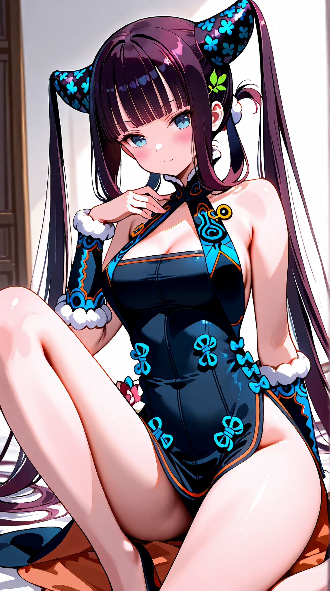 (((((tifa lockhart:1.5))))),((Highest quality、masterpiece、anime style、best quality、high resolution、8k、detailed、ultra-detailed:1.3))、Long legs:1.2, Beautiful woman with perfect figure:1.4、(Smiling:1.2), double eyelid、30-year-old female、((((One Woman,beautiful face,Beautiful face:1.5)))),Big Breasts、High resolution, accurate, Anatomically correct, High-resolution model, high quality, Very detailed, Ultra high definition、Black Hair、Straight Hair、Long Hair、long leg,(((china dress:1.5)))