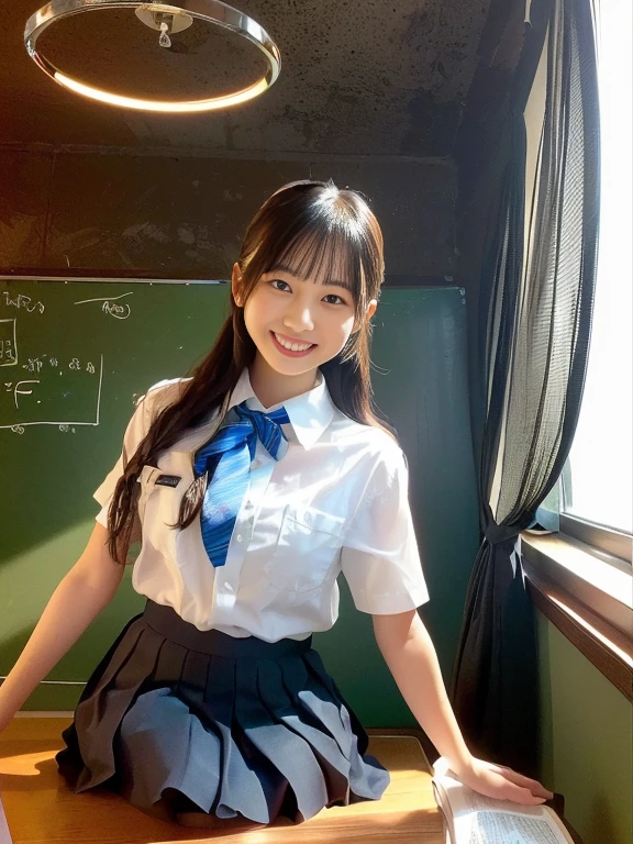 Japanese women, (smile:1.05),Browsing Caution、8K,Highest quality, masterpiece, Very detailed, 超High resolution, Realistic, RAW Photos, , Absolute Resolution, Complete limbs、Complete Anatomy、Perfect beautiful skin、cute女の子1人,cute女の子 、、(smile:1.2)、Lolita Girl、(school uniform:1.3)、(Sleeveless shirt:1.1)、 ((When you raise your hands above your head, you can see your armpits.))、、Micro Mini Skirt、、Accentuate your thighs、cute女の子、 , Realistic young gravure idol, Japanese Girls、、by 2 person、(bedroom:1.2)、Mix 4, (16K, Raw photo, Best image quality, masterpiece: 1.45), (Realisticな, Photorealistic: 1.37), Two Girls, cute, Professional Lighting, Photon Mapping, bedroom, Physically Based Rendering, Dark brown long bob hair,Beautiful, well-groomed eyes、double eyelid、With a girl, (((Sleeveless shirts worn by Japanese high school girls、Tartan plaid miniskirt,、Dark blue socks))), Highest qualityの写真, High resolution, 1080P, (Clear Face), (Detailed face description), (Detailed hand description), (masterpiece), masterpiece、Rich details、(Beautiful Faces)、(Highest qualityの写真)、(Detailed eyes)、 in front of you、Thin clavicle、((Slim and large))、(((Japan wears short-sleeved shirts)))、((Pure Idol))、((明るいbedroom))、(Shot from random perspectives)、(((とにかくcute)))、smile、Drawing the whole body from the knees、 nasolabial folds、(Large firm breasts:1.2)、Firm big ass、Two arms and two legs、(((from the front:0.4)))、bare hands、Symmetrical eyes、