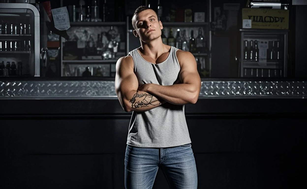 1boy, (Blue Eyes), happy smile,American boy,18 years old,Wear glasses,man hot nerd,young, thick body, slender, sport body build, child-like,full body photo ,Guitarist, a guitarist playing an electric guitar, detailed, 8k, cinematic lighting, dramatic pose, intense expression, intricate guitar details, strings and fretboard visible, chiaroscuro lighting, dramatic shadows, moody atmosphere, cool color tones , wearing black colors micro thong with medium bulge,pale skin, skinny, good lighting, very pale skin, light skin, model with attractive body,medium bulge and medium butts,(Best quality, 8k, Masterpiece). High Detail , superior quality, natural lighting, beautiful, sexy, correct anatomy, good composition,realistic shapes, realistic skin tones,Natural eyes,realistic eyes,looking up at viewer,vpl,realistic muscles,Realistic wrinkles on the skin,Realistic arms and legs,Realistic face,realistic hair,Make a sexy and seductive face, Clear Focus: 1.2, Perfect Body virile: 1.4 , Slender Abs: 1.2, Highly detailed face and skin texture, detailed eyes, double eyelids, big upper lip, man focus,amazing composition, front view, HDR, volumetric lighting, ultra quality, elegant,Post a erotic photoshoot,Realistic pose,detailed hair,full body,Fujifilm XT3 photorealistic art by midjourney