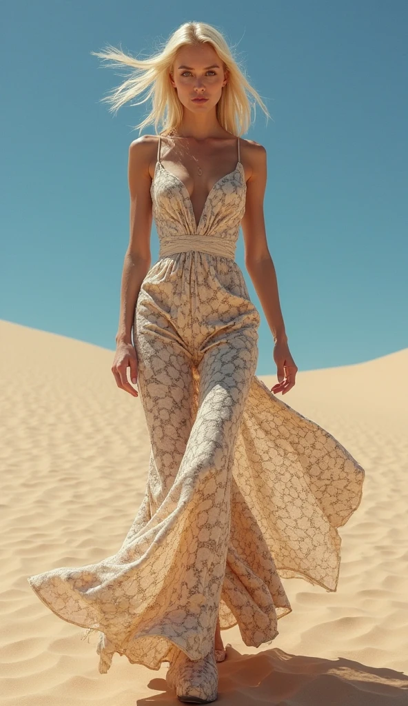 8k, highest quality, ultra detailed:1.37), Eliana, ((18 years)), a beautiful Asian girl, (Sahara Desert), ((flat desert view)), (((Highway))), ((cactus)), (sand surface), (desert sand), ((Evening Light)), (Beautiful Luxury floral Yellow Sundress), ((luxury yellow floral colour dress)), The high-resolution image captures ultra-detailed realism, highlighting Eliana's determined expression, piercing eyes, and confident stance, adding to the authenticity and significance of the image. This visually striking representation showcases Eliana's strength and dedication as a Beauty, cute knees, cactus, Beautiful Smile 1:2, ((Detailed face)), ((Perfect body figure)), ((Detailed hair)), ((Detailed Dress)), k, stylish Poses, (Big ice cube in background),