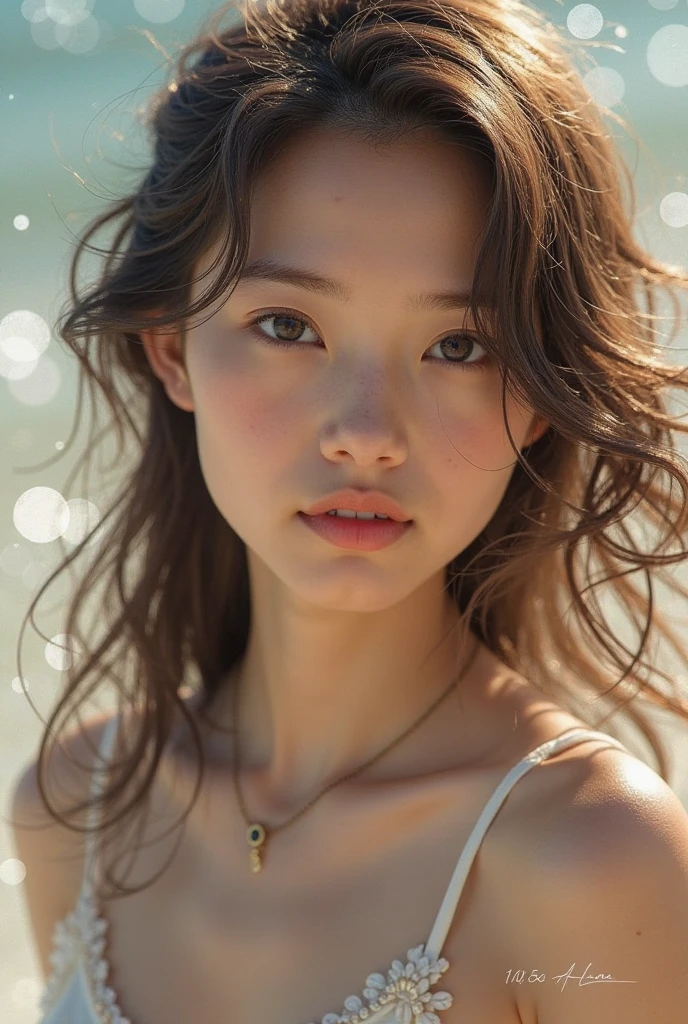 (realistic, photo-realistic:1.37),(8k, RAW photo, best quality, masterpiece:1.2), cute, ultra-detailed,heart-shaped pupils,physically-based rendering, ultra high res, kodakvision color, shot on Arricam LT Camera, bokeh, sharp focus,
looking at viewer,photorealistic,realistic, solo, photorealistic, best quality,extremely detailed face,extremely detailed eyes and face, beautiful detailed eyes,absurdres, incredibly absurdres,haunting smile,Messy hair, floating hair, ,