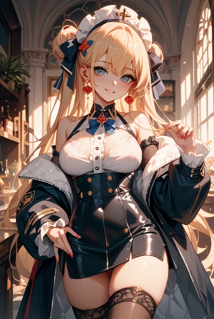 1girl, nsfw, masterpiece, best quality, slender girl with hourglass body and massive breasts, solo, pretty, cute, ((girl wears short floral dress, silk panties, transparent dress, off shoulders dress)), cleavage, ((blond long hair, blond hair, long hair, indigo blue highlights)), indigo blue eyes, detailed eyes, beautiful eyes, delicate eyes, ((hourglass body, sexy body)), correct anatomy, correct limbs, ((massive breasts, large breasts)), juicy lips, pouty lips, [detailed background (crowds, crowded park)]