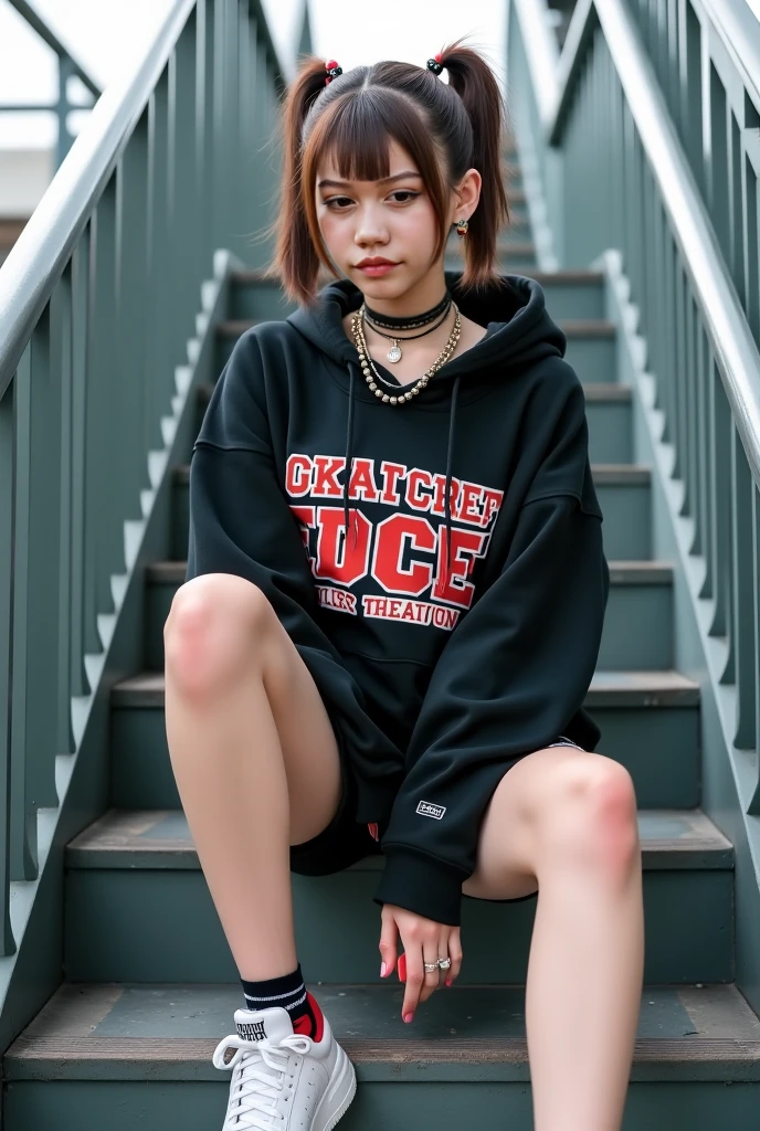 Bobcut,Eating rotten canned food,(((Homeless))),Bad complexion,Full of trash,Korean women,Pitch black,Tattered clothes,(((The collapsed room))),(((Garbage dump))),Crouching,((( in a destroyed city,Oil,Mud stains,shit,dirty))),(((Frowning,カメラをGlaring))),((((Rubble pile))),After the disaster,Very fine eye, junk,((Inside the barrack tent)),((refuge)),(((He's wearing a tattered and dirty black hoodie.,Wearing ripped pants))),(((Collapsing Building))),(((Tragic))),((photograph)),(((Fabric Shading))), (((highest quality))), (((masterpiece))) strong girl, ((((Realistic)))),,Black Hair, chic hairstyle, ((With bangs,ストレートミディアムBobcut, nice hair)), Light makeup,Red eyes, (((I'm not wearing lipstick))), (nice, strong), (((Strong night atmosphere))), Centered Images, Looking at the camera, Elegant colors,Realistic Skin,Realistic texture,8k,whole body,Pale skin,Red iris,Expressionless,Glaring,Perfect Face,(((Big eyes))),Holding a blank board