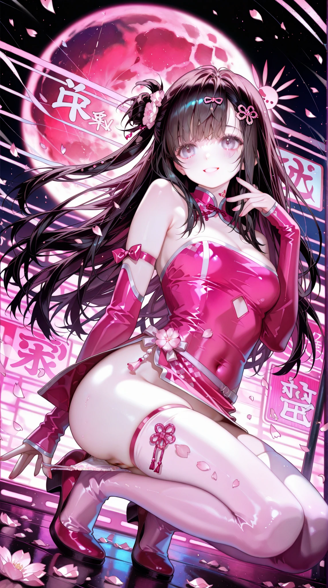 (masterpiece),(Highest quality),(Super detailed),(Best illustrations),(Best Shadow),(Absurd),(Detailed Background),(so beautiful), 16K, 4K, (so beautiful), One person, alone, curvy, Big Breasts, , , , , fluorescent pink eyes, , , , (Oculogyric crisis), , Perfect figure, heart-shaped pupils, BDSM, , paw pose, Arched back, tongue out, , , orgasm, afterglow, erotic smile, , Beautiful nipples, pussy, , , Sexy posture, , , (cross-eyed), (rolling eyes), , water eyes, tears, , , , , saliva trail, , shiny skin, , , torogao, ahegao, BREAK, , Dramatic lighting, , Clear liquid, , night, , , Torrent of Light, mysterious, spoken heart,