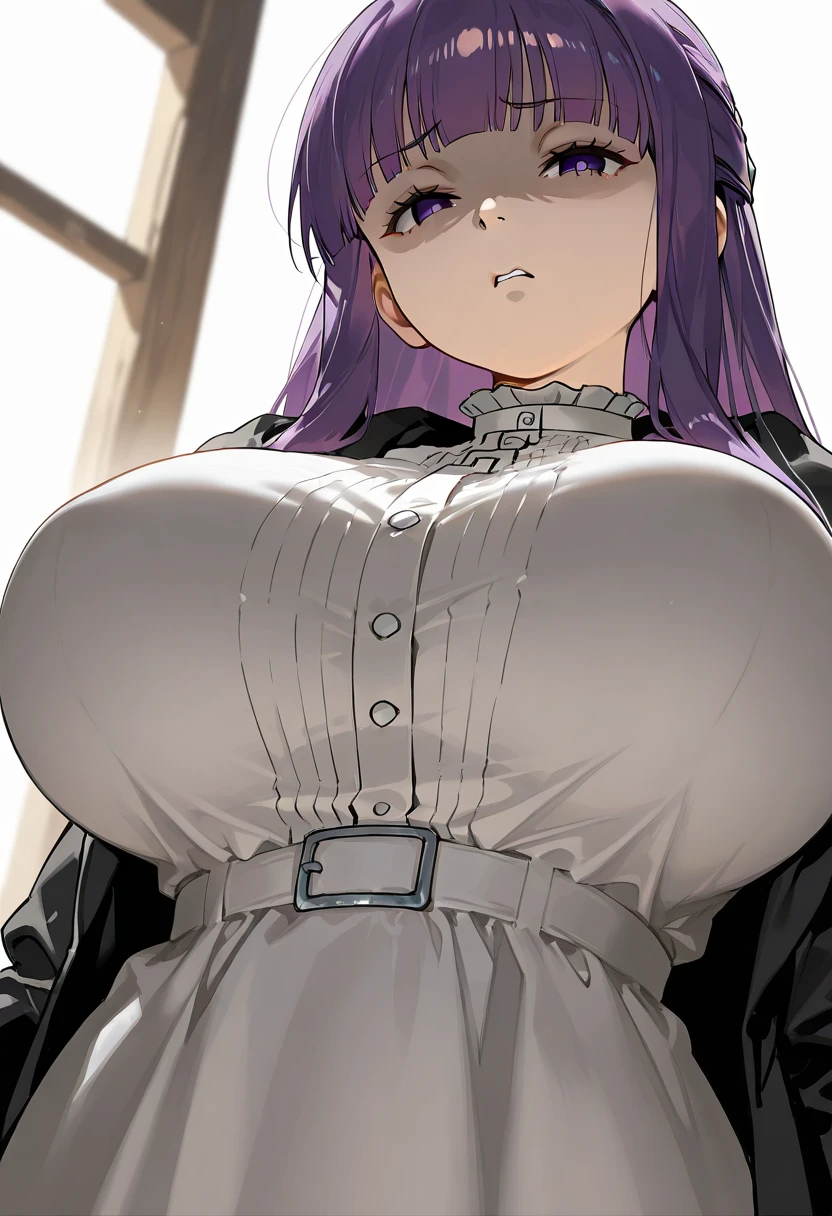 hairband,light smile,low_hair_bun,
(cassock:1.28),
lady,mature female, cowboy shot,
(white background,simple background:1.18),
highres,official art,original,masterpiece,best quality,
(huge breasts),
<lora:enya:0.8>