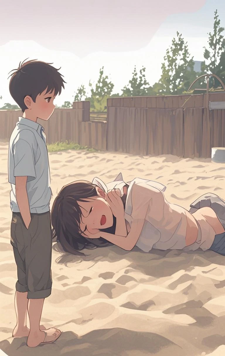 a cartoon boy and girl ハグging each other on the ground, a bit, a bit anime, they are crouching, yoshitomo nara and aya takano, anime a bit, couple pose, hug her knees, cute anime, boy and girl, , sakimichan, ah、sex, naked, pussy, girl is crying, girl is crying, tears, 激しくsexをしている, sexしかしていない, 生feet, feet, nakedfeet, 何も履いてないfeet, 生feet, tights, 生feet, nakedfeet, 後ろfeet, 生feet, 大量のsperm, lots of, sperm, semen, rape, Jersey, 赤Jersey, naked, ejaculation, , lots ofejaculation, feetを広げて, 生feetが見える, 気持ちよくなりlots ofspermが飛び散る, semenが飛び散る, する, lots ofnaked, Pleasant face, lots oftears, nice girl, nice boy,