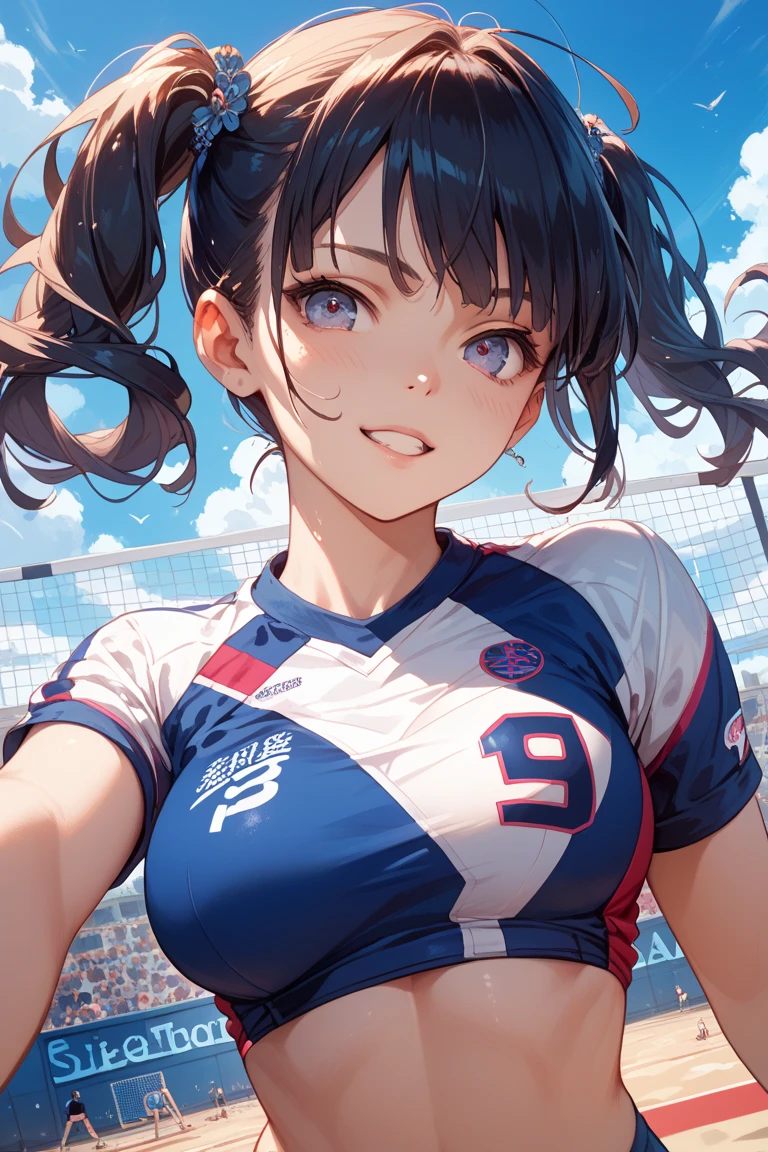 (Best quality, 8k, 32k, Masterpiece, UHD,:1.2),RAW, 1girl,ultra cute , natural lighting,transparent shining eyes, 20yo ,fair complexion, (ecstasy:0.8) ,(slut:0.8), (vulgarity:0.8), (fucked silly:0.8),(steam:0.8),(trembling:1.3)),((volleyball uniform )) ,From above, kneeling, body-fitting, White background, sneakers, ((volleyball uniform pants))