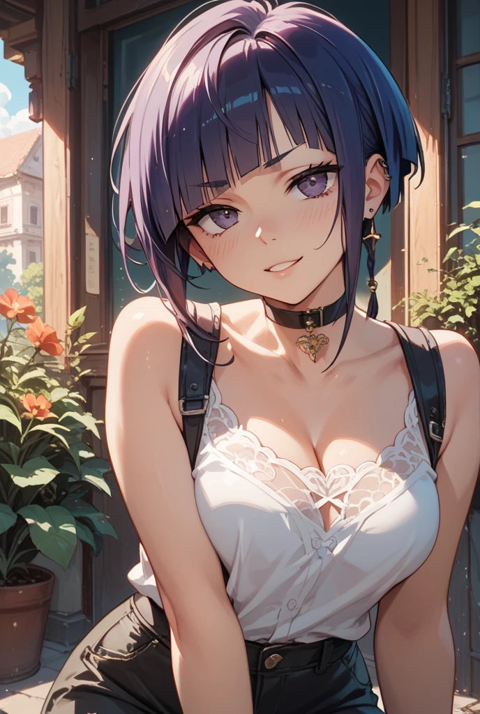 Full body image，anime，(masterpiece: 1.2, Highest quality), (Intricate details), 1. Female, alone, Standing，The ability to steal someone else&#39;s face, casual, Shoulder-length hair, Low twin tails，Brown Hair，Purple demon eyes，Minimal makeup, Natural materials, Other Faces, I&#39;m happy to get a cute face，satisfaction，smile, Home, A face stolen from someone else, Blue eyes, Large Breasts, Black knee socks，mini skirt，{{A woman who liked her face so much that she took the skin off her face and made it her own}}，Different hairstyle，different breast size, different clothes，Super detailed，Ultra-detailed，Official Art，Realistic Movement，masterpiece，front, NSFW