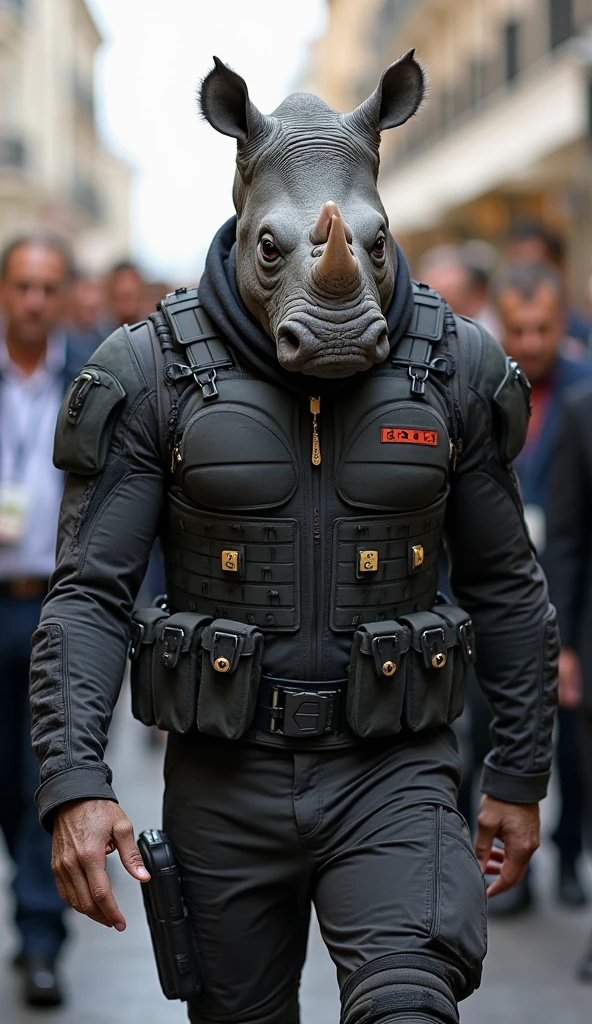 1 furry, (a big powerful elephant guard, daddy, very detailed leathery skin, inside a bathroom, looking at viewer:1.19), male, soft light, (photorrealistic rendering, detailed ferocious face, wearing black swat gear, detailed clothing textures, close focus on boots:1.21), solo, wearing black tactical boots, (photographic masterpiece, accurate genitalia, very detailed tactical boots, very oversized boots:1.61), (flaccid equine penis, long with a medial ring, big balls:1.51), hyperrealistic, (photographic lighting, piercing eyes, standing proud like a soldier, wearing tactical gloves, focus on fully clothed:1.43), (full view, showing tactical vest, detailed boot leather texture:1.32), swat gear, tactical soldier, (black swat uniform, hyper muscular:1.2) African Elephant, view from floor