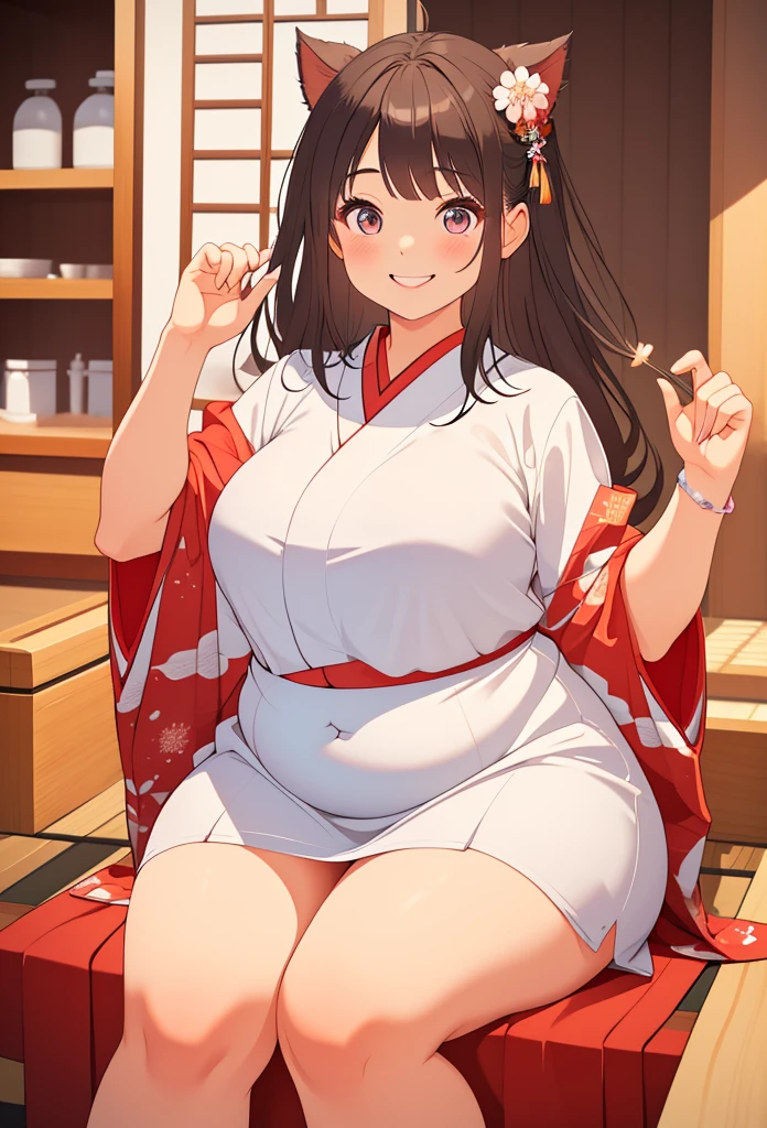 araffed woman in a white shirt and panties posing for a picture, a picture by Torii Kiyomoto, tumblr, shin hanga, thicc, japanese goddess, japanese model, oppai proportions, oppai, she has a jiggly fat round belly, giant stunning goddess shot, thick body, bbwchan, hyperrealistic full figure