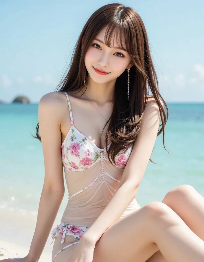 (from above:1.2),(from side:0.7), ((cute Face:1.1)), (Close-Up:0.3),8K, 4k, highest quality, (High resolution: 1.2), (masterful, realistic, Photoreal: 1.4), a 18yo girl、beautiful face, She is smiling、(masterpiece, highest quality), Beautiful girl, cute bikini, boots, wavy hair, asymmetrical bangs, perfect face, beautiful face, attractive, big and gorgeous eyes, Severe, perfect slim fit body, mysterious forest, excellent lighting, bright colors,narrow waist,(with sparkling eyes and a contagious smile), pose muy sexy",(her thin pubic hair:1.3), looking at viewer,