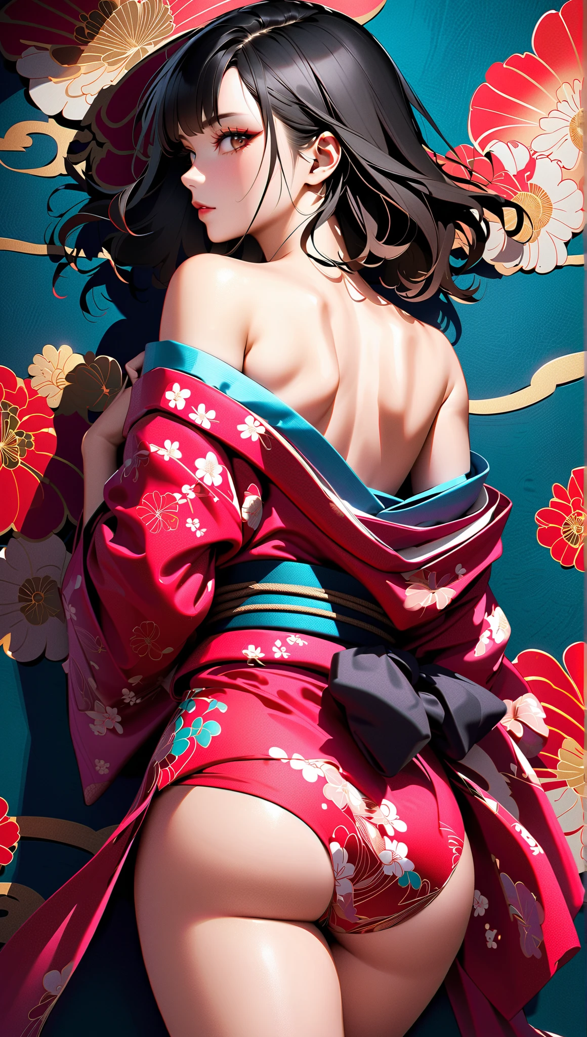 (masterpiece、highest quality)、(Photorealistic:1.4)、 Mature Woman, Beautiful thighs、Front view、1 girl、30 years old、Perfect Face、Symmetrical cute face、(Bun Hair、Black Hair)、Big eyes、Long eyelashes、((expensive))、Beautiful Hair、Beautiful Face、Beautiful and beautiful eyes、Perfect Proportions、Beautiful breasts、Beautiful feet、Beautiful fingers、((High quality fabric、floral pattern cheongsam、Skirt flip))、(To the hospital)、Are standing、 (smile), (((Skirt lift with both hands、panties are visible)))
