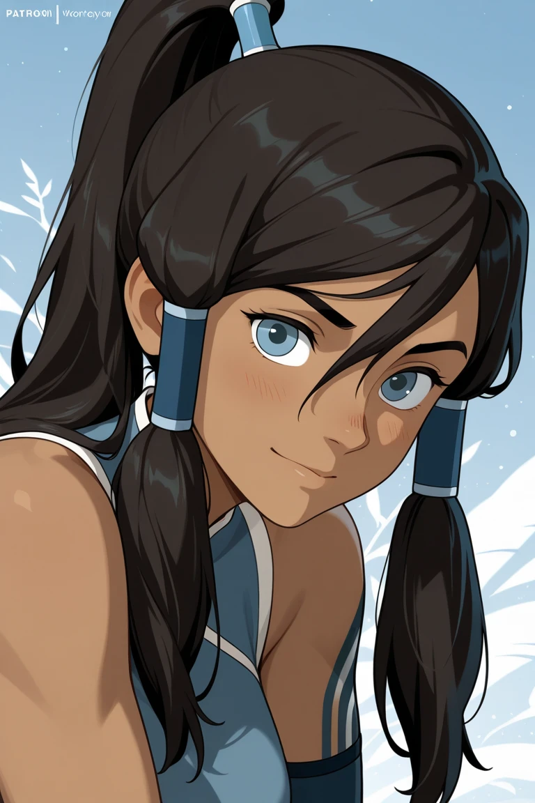 avatarkorra, korra, long hair, black hair, ponytail, dark skin, dark-skinned female, topknot, BREAK , BREAK looking at viewer, detailed mouth, mesmerizing mouth, high definition mouth, focus on mouth, best quality, detailed, absurd resolution, absurd detail, intricate details, vibrant colors, ultra-realistic, open mouth,