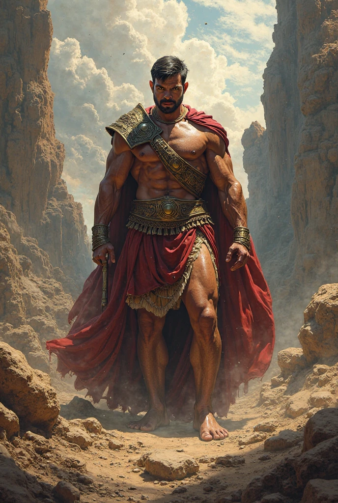 muscular indian king looted the treasury and killed a number of the British forces. british discribe like white peoples
