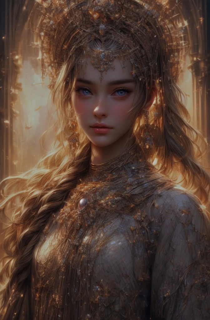 Best quality at best, tmasterpiece, A high resolution, 1个Giant Breast Girl, Porcelain dress, hair adornments, choker necklace, jewely, pretty face, upon body, dingdall effect, actual, dark studio, edge lit, Two-tone lighting, (highdetailskin: 1.2), 8k ultra high definition, SLR camera, softlighting, high qulity, volumettic light, Frankness, photore, A high resolution, 4K, 8K, The background blurred out,