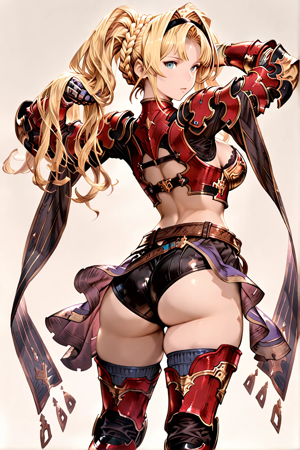 (Female centaurs:1.5),She is both(Female: centaur, half human, half horse, half horse, half horse:1.5),is also a female heroine。She mixed two images,First of all:((The head of the horse/Neck/Shoulder these parts,In its place is a beautiful female human upper body):9.9),'s(Female, Centaurs, Half-human, half horse, Half-human:1.5),The second is:((The head of the horse/Neck/lower back/hason/gluteal/Four thigh female avatars):9.9),'s(A seamless chimera of a female half-horse with aesthetics:9.9),(Like a chimera of a female human and a half-horse costume:9.9),This chimera is based on a strong future(Technologie:1.5)above。The ultra-wide-angle lens captures images of her beautiful, ethereal wings on the ionosphere firing super-high-speed charges and jumps。Her front half is distinctly feminine,Tall and sexy body,Possessed(K cup giant coconut breast:9.9),Has(Narrow brute waist 5.5)、Butterfly cross、(Long legs:9.9),The embedded interface of the female part of the curved back half of the body is located at the hip position of the front half of the body。(Horse shape, The half-horse torso form of her back body is entirely feminine9.9)。Translucent fluid flowing from the(Narrowing of the sternum 5.5)The upper end begins to embed a curved dog-shaped woman's ribcage at the back of the beauty's body/lower back/Ventral。Then there are the straight buttocks of sexy beauties,(Her entire body is already completely feminine,In its place is the female body。:9.9),Including the half-horse part。Mechanized armor covers the legs with knee-shaped anti-joints and feet,And these parts are highly anthropomorphic,This makes her legs graceful and slender,Her four horse legs exploded in proportion to length,Slim and toned,Under the legs are skinny white feet wearing skyscraper heels,Use the advanced stroke tools and color palettes halfway through, and texture packs, Model package, and texture tools,Concentration,Includes all parts of her primitive horse physiology,Including fur/Waist and abdomen/Hips an