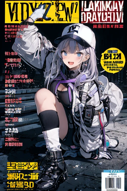 ((((dramatic))), (((gritty))), (((powerful))) 1girl, tactical (nun) The police,((Sci-fi elements)) ((cyberpunk elementilitar purple beret) religious icon, ((priest collar)) (large breasts with pointy nipples), tight white and yellow bodysuit, white vest, orange and blue details, ((narrow sleeves)) tactical belts, tactical accessories, white sniper rifle and sword on the back, long legs, ((Police car)) action stand (((design based on religious objects))) (Night Neon City) The background is dark and sandy, with a sense of danger and intensity. The text is bold and attracts attention., with a catchy slogan, which adds to the overall feeling of drama and excitement. The color palette is predominantly dark with splashes of bright colors., giving the poster a dynamic and visually vibrant appearance,tachi-e
(magazine:1.3), (Cover style:1.3), fashionable, The woman, Vibrants, outfit, Posing, front, Colorful, dynamic, Background, nuts and bolts, Confident, expression, holding, statement, accessory, Orus, twisted, Runt, touch, stage, text, cover, courageous, Attention-grabbing, title, stylish, font, catchy, heading, Larger, astounding, contemporary, fashionable, focus, moda,