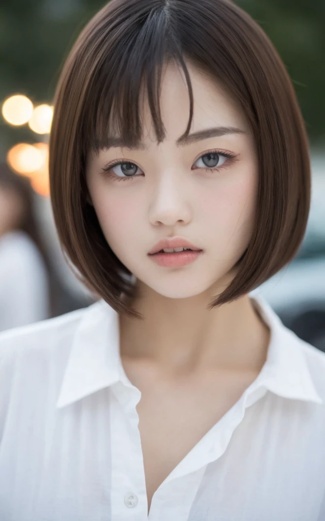 Prompt, images, perfect human anatomy, รายละเอียดvery good, very beautiful and delicate, unprocessed photos, beach, Professional lamp, Light, girls lined up in front of the motel, single focus , full body, female , brown hair on both arms, Small head, ((Large)), Baby Face, beautiful eyes, Real face, images skin, detailed eyes, ( Fashionable Hairstyle: 1.3), Sexy Gesture, Absurd、Hilarious results、 very good、Shirt