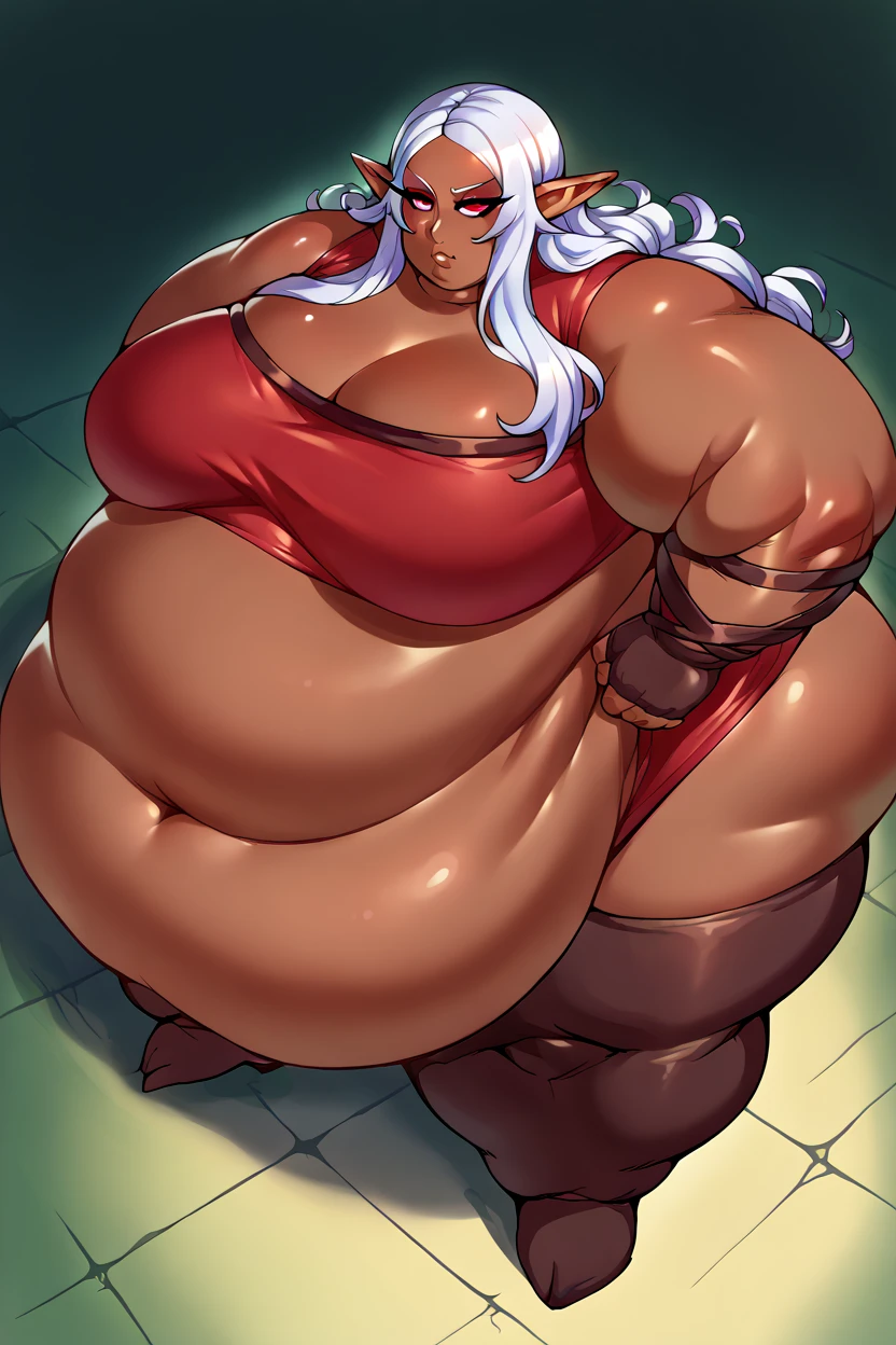 morrigan aensland, blond hair, tunic, pants, sensual curvs, curvy, huge breast, priestess,red eyes, feathered wings,angel halo, horns, standing ,full body, religious, prirestess, pullover, tunic, pullover