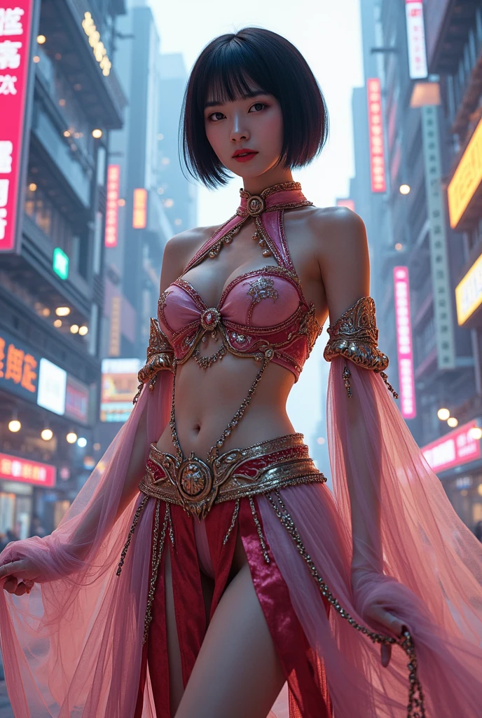 “Step right up and witness the enchantment of a carnival beauty of ((( Selena Gomez: Emma Watson:0.7))), 35-yrs old, mature girl.Describe the vibrant colors of her costume, the sparkle in her eyes, and the radiance that captivates all who pass by. How does this stunning girl add an extra touch of magic to the carnival atmosphere? Dive into the whimsical world that surrounds her and let your words paint a picture of true splendor!”(Blur Background:1.6), Pink Hue:1.2), (Auto focus:1.4) ((Highest resolution ))