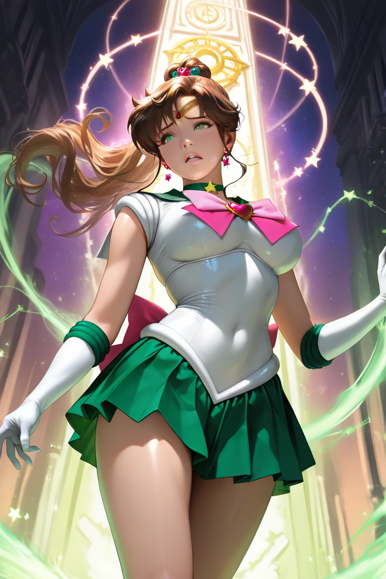 Sailor_Jupiter, no_background, ass_shot, bent_over, Huge_ass, bubble_butt, ass_cheeks, white_panties, cute_face