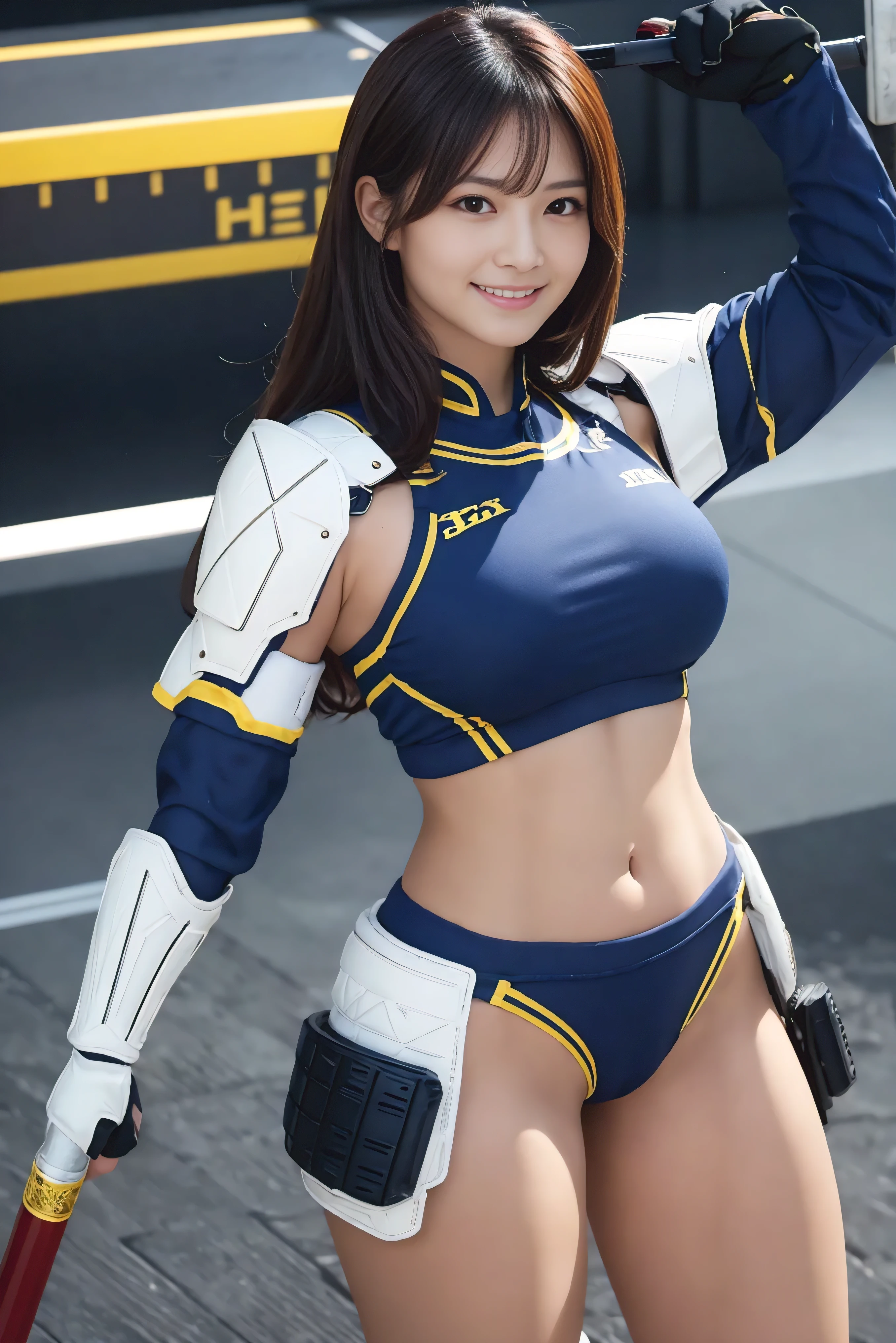 1girl in、15 year old beautiful girl。​masterpiece、Highly detailed CG Unity 8K wallpapers、top-quality、Lifelike、Raw photography、magnifica、Attention to detail、awardwinning photo、lighting like a movie、（Gravure photography）、(longshot)、(​masterpiece、top-quality;1.3)、ighly detailed、ultra-detailliert、1girl in、独奏、Twin-tailed、Colossal tits、A smile、Gundam\(RX78\)、scientific fiction、mechs、Colossal tits、Maids、（blanche、Green grass、Gundam-colored red bikini-shaped armor）
A dark-haired、独奏、hair adornments、length hair、Twin-tailed、Pedras preciosas、耳Nipple Ring、Look at viewers、Background of Akihabara City、natta、Many neon signs、micromini skirt、flight、viewfinder、(model poses)、Blue lightning、Natural look