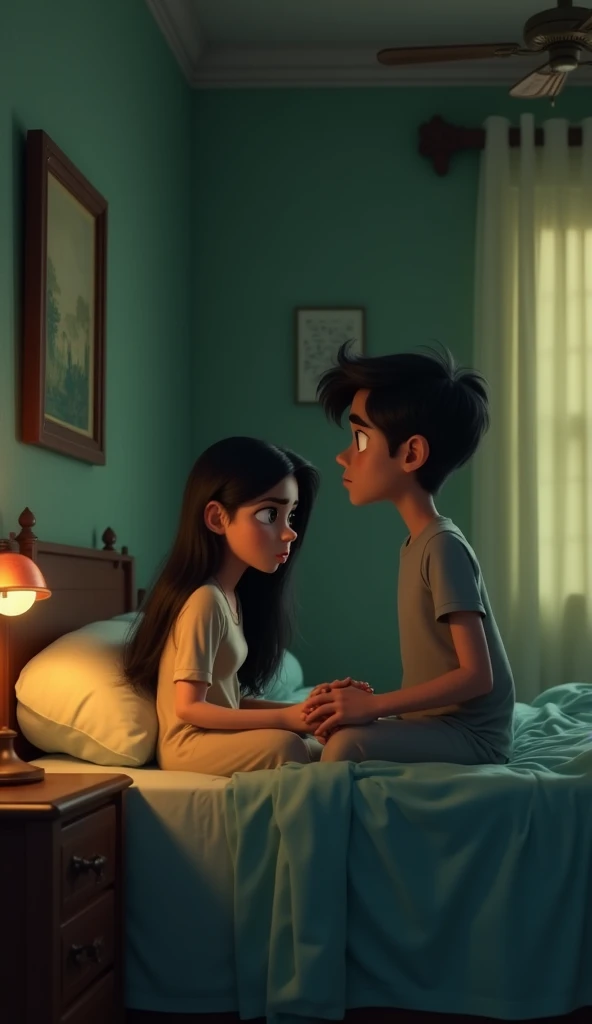Foto tipo Selfie en el espejo de una pareja al estilo Disney Pixart