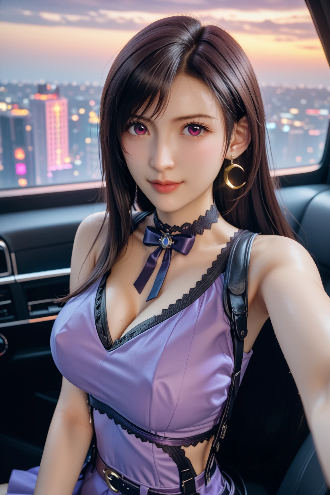 photo of fuslie, RAW, beautiful woman, ((portrait)), ((detailed face:1.2)), ((detailed facial feature, detailed skin, clear skin), (perfect proportioned body), (wearing a colorful dress) (high detailed city environment, apartment balcony), (realistic photo, best quality, detailed), (8k wallpaper), (cinematic lighting, dramatic lighting) (sharp focus, intricate)