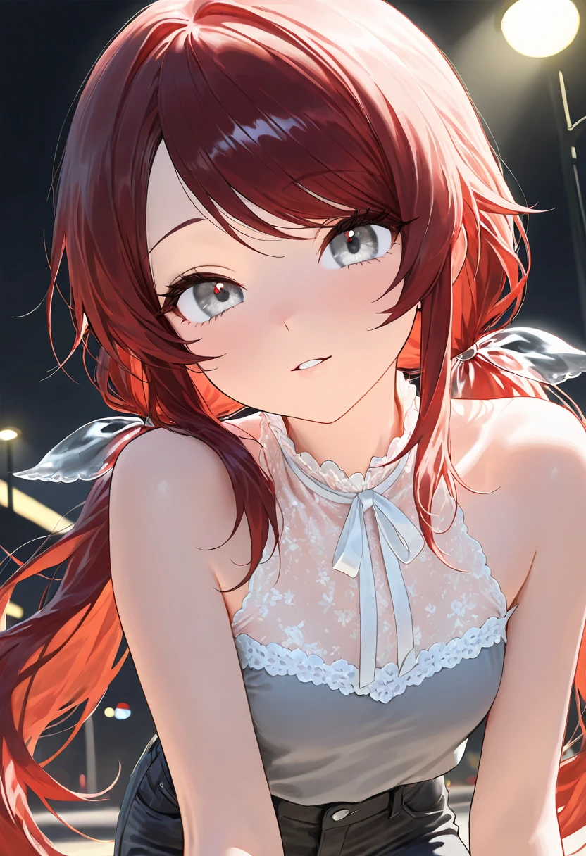 rikosakurauchi, Riko Sakurauchi, (Brown eyes:1.5), Hair between the eyes, Long Hair, (Redhead:1.5), (Small breasts:1.2), smile,Cold Shoulder Shirt,Short sleeve,Long skirt,Black pantyhose,Stiletto heels,The sun is rising,morning,morning陽,Walking,So that the whole body goes into the illustration,
break looking at viewer, 全身
break outdoors, Building district,
break (masterpiece:1.2), Highest quality, High resolution, unity 8k wallpaper, (figure:0.8), (Beautiful attention to detail:1.6), Highly detailed face, Perfect lighting, Highly detailed CG, (Perfect hands, Perfect Anatomy),