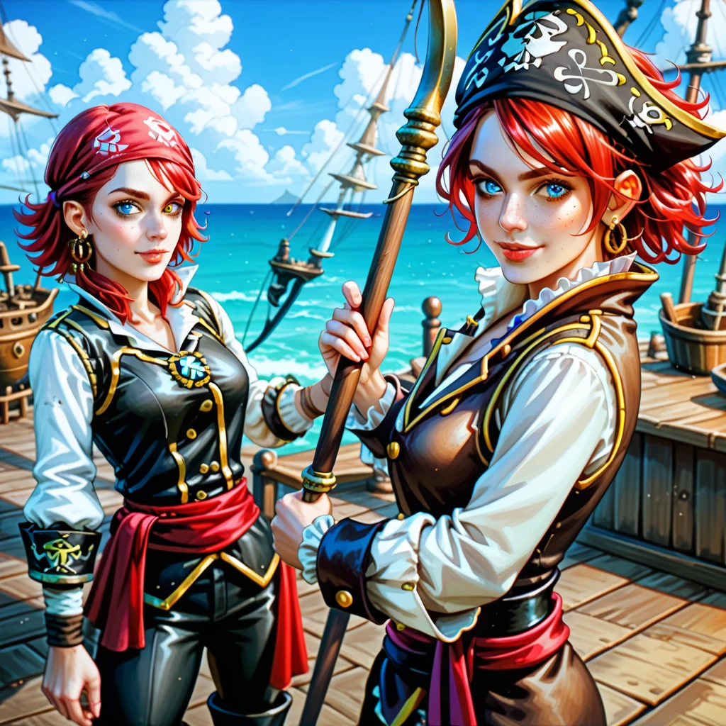 Androgynous dwarf pirate