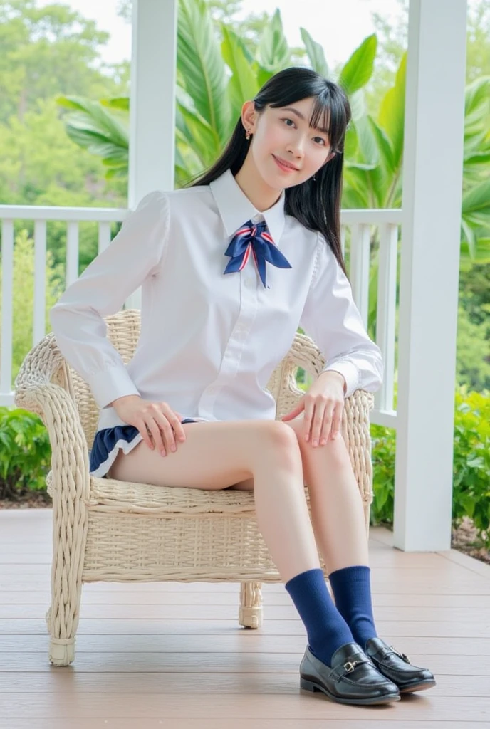 master piece, Best Quality,(12 years old Japan girl:1.5),(Looks like you're about to cry:1.3) ,(M-shaped legs spread on a park bench:1.8),(Summer clothes and hairpins for junior high school girls:1.8),Brown eyes,(Small:1.7),(Smooth straight hair:1.5),(Slender body,Skinny Legs),A detailed eye,Very white skin,Letting down your bangs,Detailed body,Detailed hand,No makeup, Smile,