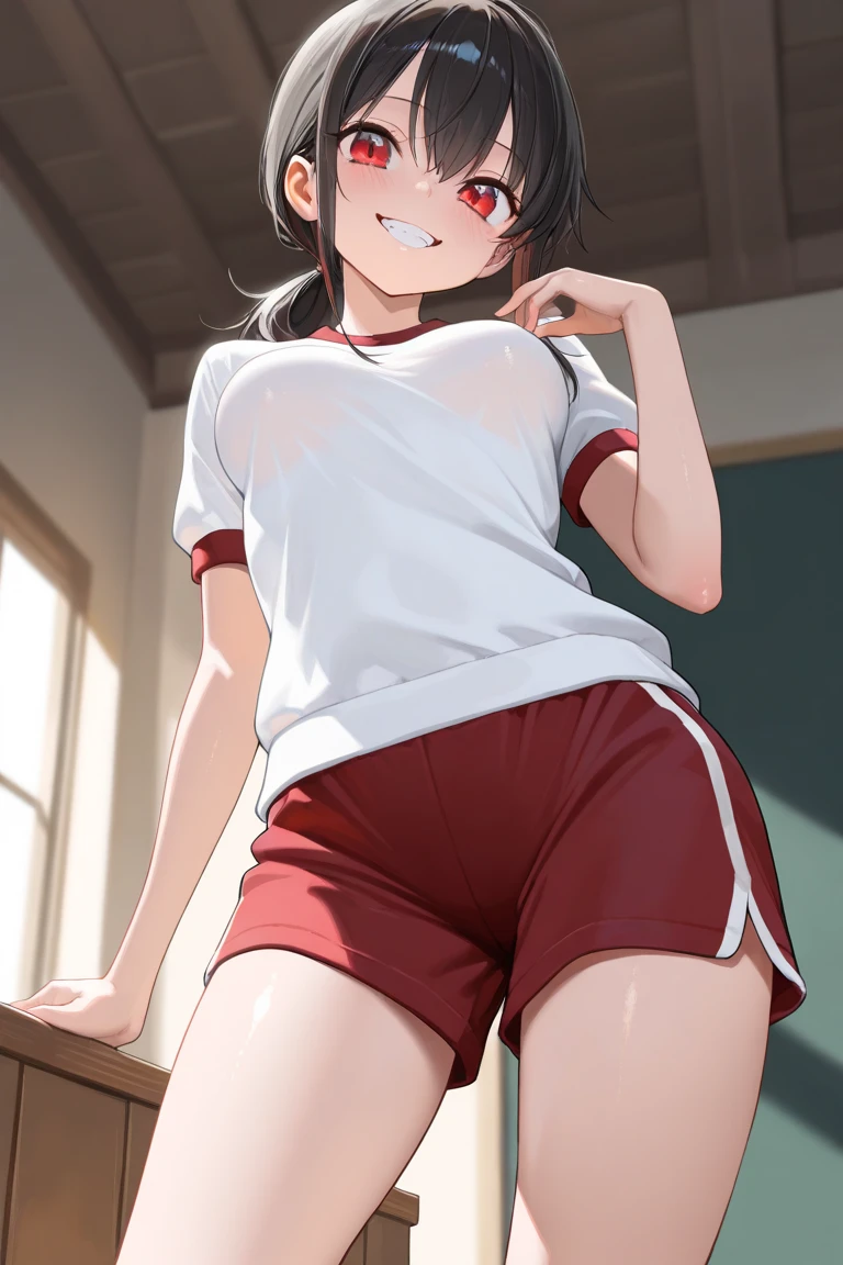 ((Girl having intense vaginal sex with man:1.3)), Anime One Girl, Haruka Pokemon, Brown Hair, short hair, Blue eyes, Big Breasts, Chest cleavage, Bounce, Thighs, indoor, 32K,Super detailed,Ultra-detailed, White gym clothes,Navy Blue Bloomers, My chest is shaking wildly, whole body, , {{A Pokemon trainer sees ハルカ passing by and has Metamon transform into an adult ハルカ and engage in intense vaginal sex with her.}}, Intense piston movement between a man&#39;s legs, NSFW