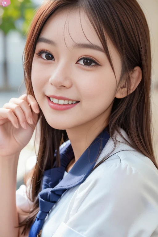 best quality, face focus, soft light, ultra high res, (photorealistic:1.4), RAW photo,(Shinozaki Ai), white skin, kawaii, 1 Japanese girl, solo, cute, (smile), (pupil, lights in the eyes),  detailed beautiful face, Medium-sized breasts,(high resolution detail of human skin texture),(long hair),(portrait), upper body, white traditional kimono
