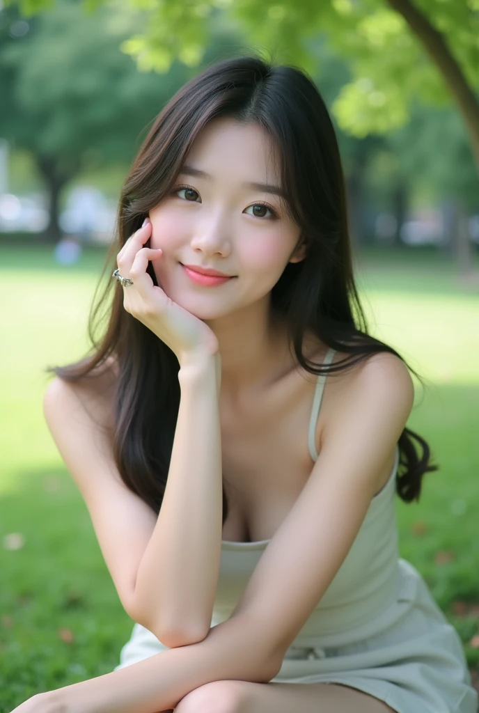 8K, Ultra-high resolution, Highest quality, masterpiece, 三分割法によるphotograph,Surreal, photograph, 1 Girl, (16 years old:1.3), pretty girl, Cute face, Beautiful eyes in every detail, 細かくdetailedに,masterpiece,, One Girl:1.2, Japan Female Announcer,whole body,Young Wife,カールしたBlack Hairのゴシック女性, black eye,Pencil Skirt, Short blouse with a sweetheart neckline, Black lipstick,A carefree smile,Heal the heart,Black Hair,Looking at the audience、beauty,Long neck、Laugh a little、Please close your mouth and laugh、(((Ideal body type))),A cup small breasts :2,、Portraiture:2、Perfect ???????、鮮明なdetailed、detailed、Surreal、Light and shadow,Strong light 