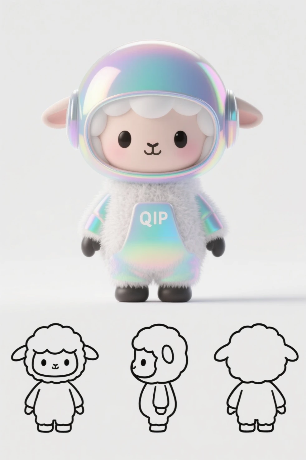 A white cute rabbit,Wearing a blue spacesuit,Smile emoji,Disney style,Lively and vivid,Sticker style, 6 poses and expressions,Different emotions,Continuous action,Different shapes,Space background。