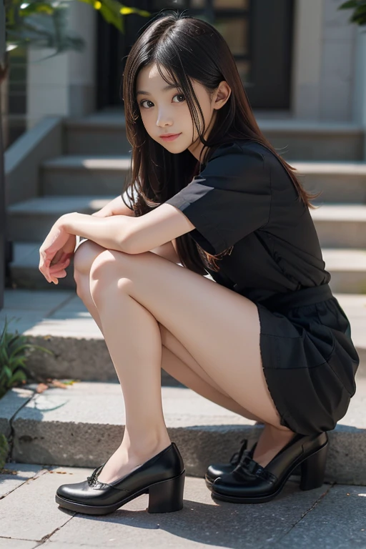 8K, highest quality, (beauty of pubic hair)、High resolution, realistic, real person、A park bench at night with dazzling neon lights、(I'Iはベンチで酔っていた, I close my eyes and fall asleep.)、(drunk, Her legs are wide open.、Underwear is visible.)、(I'Iは椅子から転げ落ちそうになる)、micro mini skirt、beautiful feet、high heels、(grasp the sake bottle)