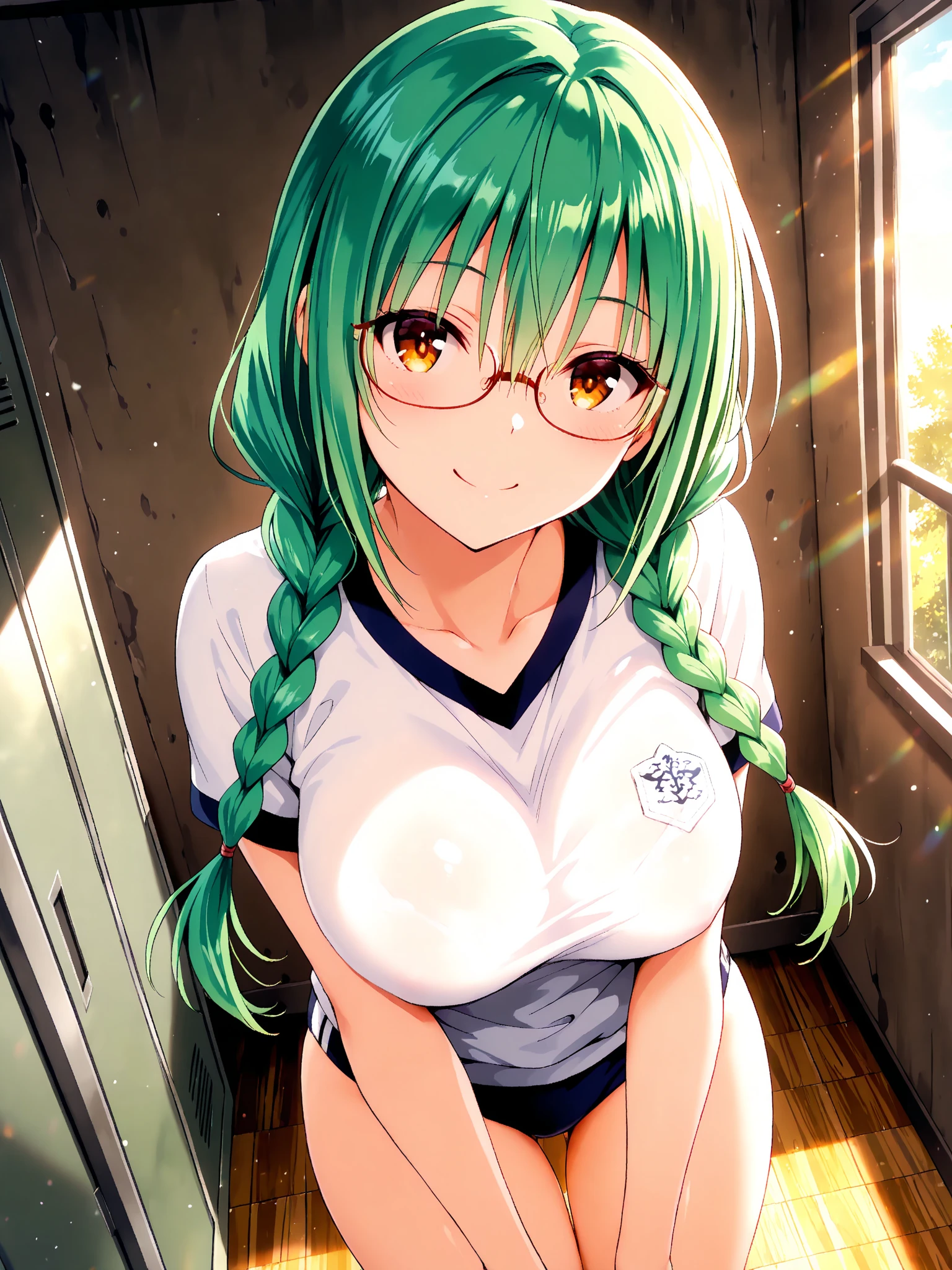 Sanae Kochiya　Big Tits　Embarrassed　Blushing