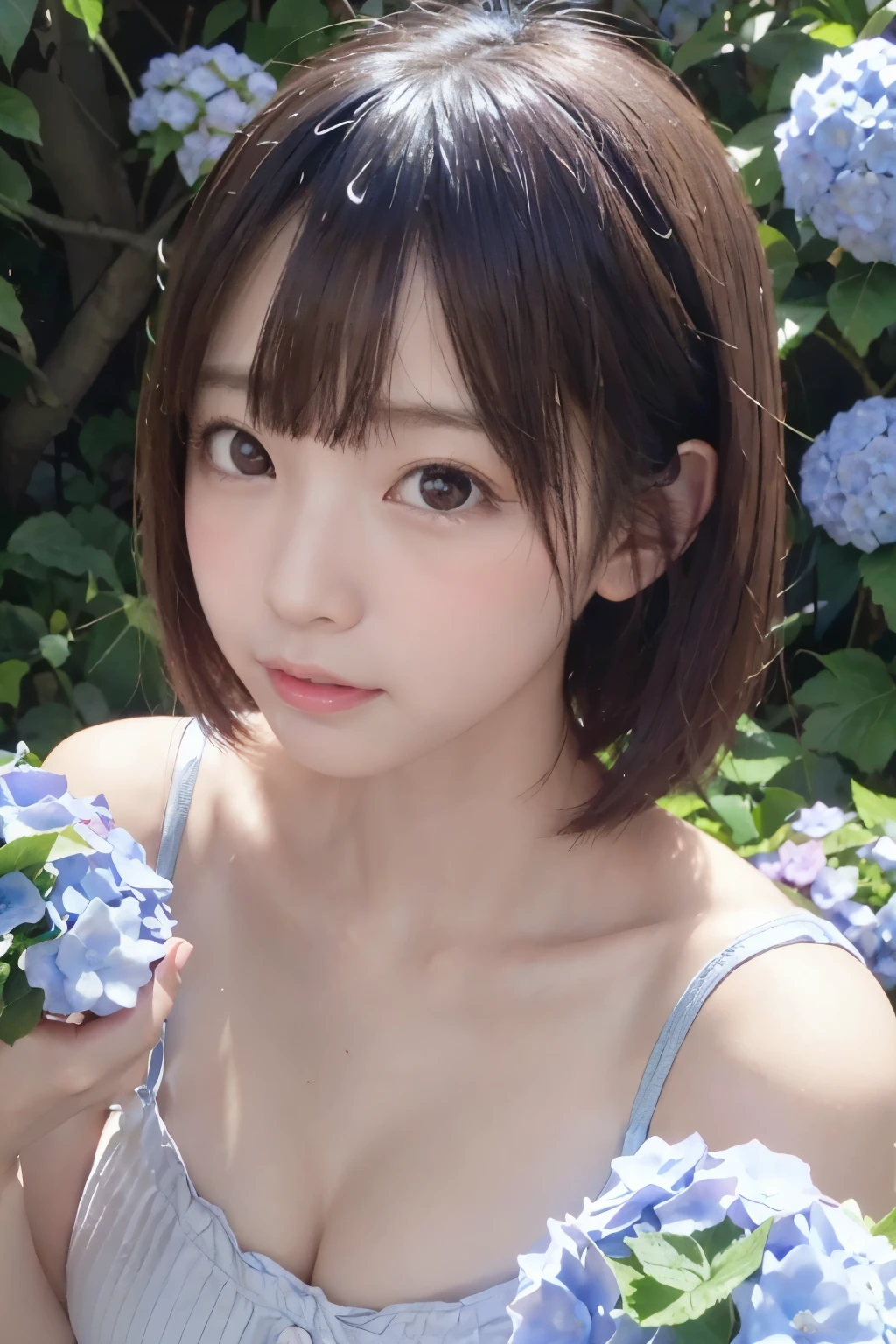 ((Exposing breasts 1.6))),(((Exposing breasts 1.6))),(((Exposing breasts 1.6))),masterpiece, Highest quality, 8k, Absurd, Beautiful medium long bob hair,Woman in her late 20s, That shy expression is cute, (Sensual Style),((Seven episodes were filmed...............1.4)), (Nude 1.5), No makeup, The near road and the far road, Written boundary depth, Surreal, High resolution, photograph, Sharp focus, Face lamp, Dynamic Lighting, highest detailed, ,Extreme detaileds、Super detaileded、detailed、Real Skin、elegant features、Positive and optimistic、(The background is a colorful flower field)