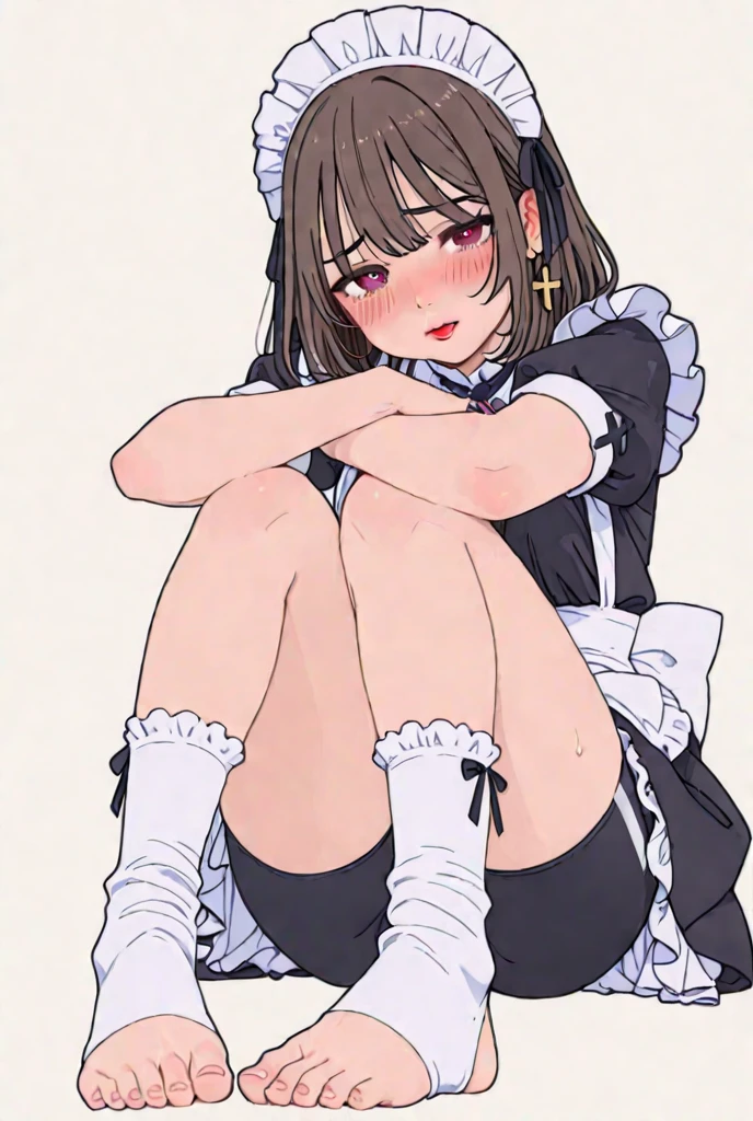 (1 tiny human girl, girl with anatomically perfect body, ultra detailed hands, Perfect hands, ultra detailed face, detailed pussy, cute eyes, pale skin:1.3), (headband, tunic blouse, frill skirt, boots:1.2), (have to pee, strong need to pee, couldn't hold pee, couldn't stop squirting pee, sweat:1.5), (no choice but to strong hold her pussy, transparent forceful stream squirting pee from urethra pussy, Incontinence, pee flowing down lower legs:1.5), (erotic twist of the body:1.2), (leaning forward:1.1), (noon, clear skies, public toilet, in front of ceramic floor-level toilet, toilet door, very bright:1.4), (blush, embarrassed, breathless, sigh, pleasure, ecstasy, half-closed eyes, head tilt, looking away:1.2), pull up her skirt and cross arms, (panty pull aside), (Put heel on the floor), (closed eyes, closed month:0.9), (Best Quality, masterpiece, 8K, ultra detailed, strong light coming in:1.4), lower body, worm's eye view, nsfw