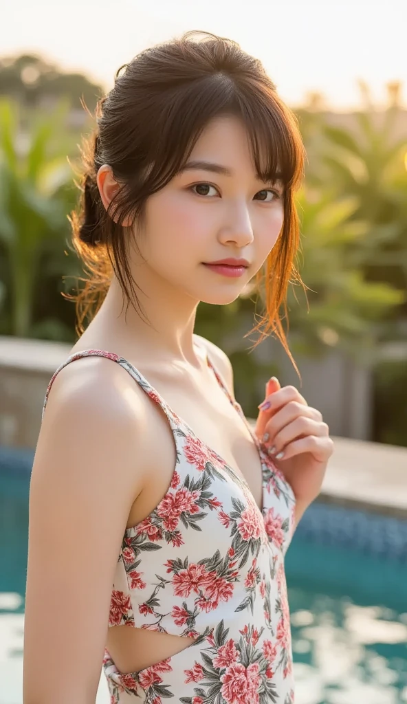(8K, Raw photography, top-quality, masterpiece: 1.2), masterpiece, Super Detail, super A high resolution, (Realistic and realistic photos: 1.37), high-definition RAW color photography, extremely delicate and beautiful, ighly detailed, Skin Color, Phenomenally cute、huge-breasted,Happy smile,
BREAK
(japanese:1.1),(Looking away:1.2),16yr old,bedroom ,Colorful see-through bikini,
BREAK
(Natural Skin Texture,Detailed skin, Hyper-Realism,ultra sharpness),Intricate details,High resolution, Natural lighting,