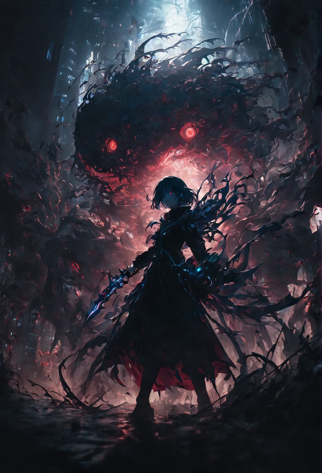 A person singing in a dark room, Black Metal style, Black Metal aesthetics, Black Metal, Metal Head, Felix England Style, Black Metal rococo, just art for Dark Metal music, with Black Metal face paint, beastman concept, Heavy Metal Art Style, Berserker, Co-op Paint, heavy metal artwork, Dark Metal