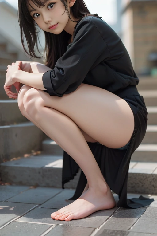 Araf Asian woman in white dress leaning on wooden stairs, Gorgeous Chinese model, beautiful south korean woman, korean girl, gorgeous young korean woman, korean woman, Chinese girl, beautiful young korean woman, attractive pose, sexy pose, Character in natural pose, an asian woman, Japanese model, chinese woman, wearing white clothes, young cute girl