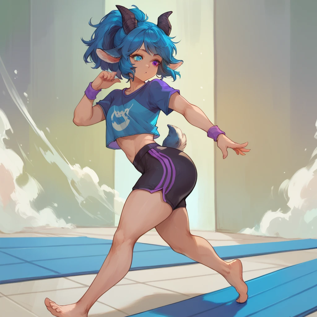 a girl with a cat ears and a green shirt, mobile legends joy, mobile legends leonin, league of legends character, style league of legends, qiyana, wild rift, senna from league of legends, from league of legends, youthful taliyah, style artgerm, zenra taliyah, freya, ezreal (league of legends, tane skin), standing splits, ahegao 