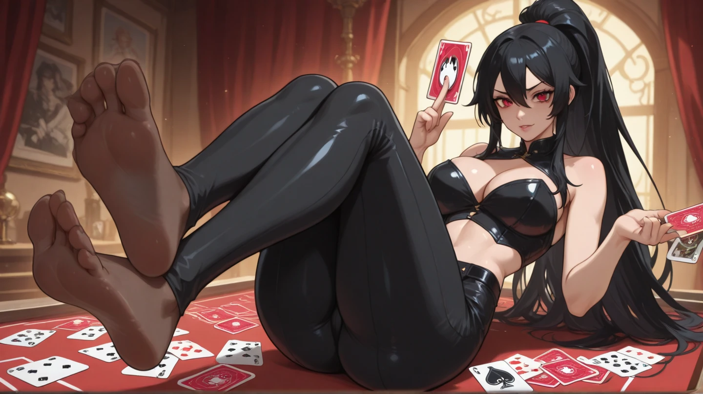 (masterpiece, top quality, best quality, highly detailed:1.2), 1girl, solo, photo of a sexy lounge singer posing seductively on stage and peeing on the floor, peeing self, having an accident, casino, indoor, standing, ((pee stream)), (pee puddle), pee stain, panties, form-fitting red gown, wet gown, wet furniture, pee puddle, peeing, thigh high heels, stockings, wet stockings, black hair, green eyes, smirking, golden braclet, goled coller with jade in the middle, jade ring, red lipstick, black long gloves