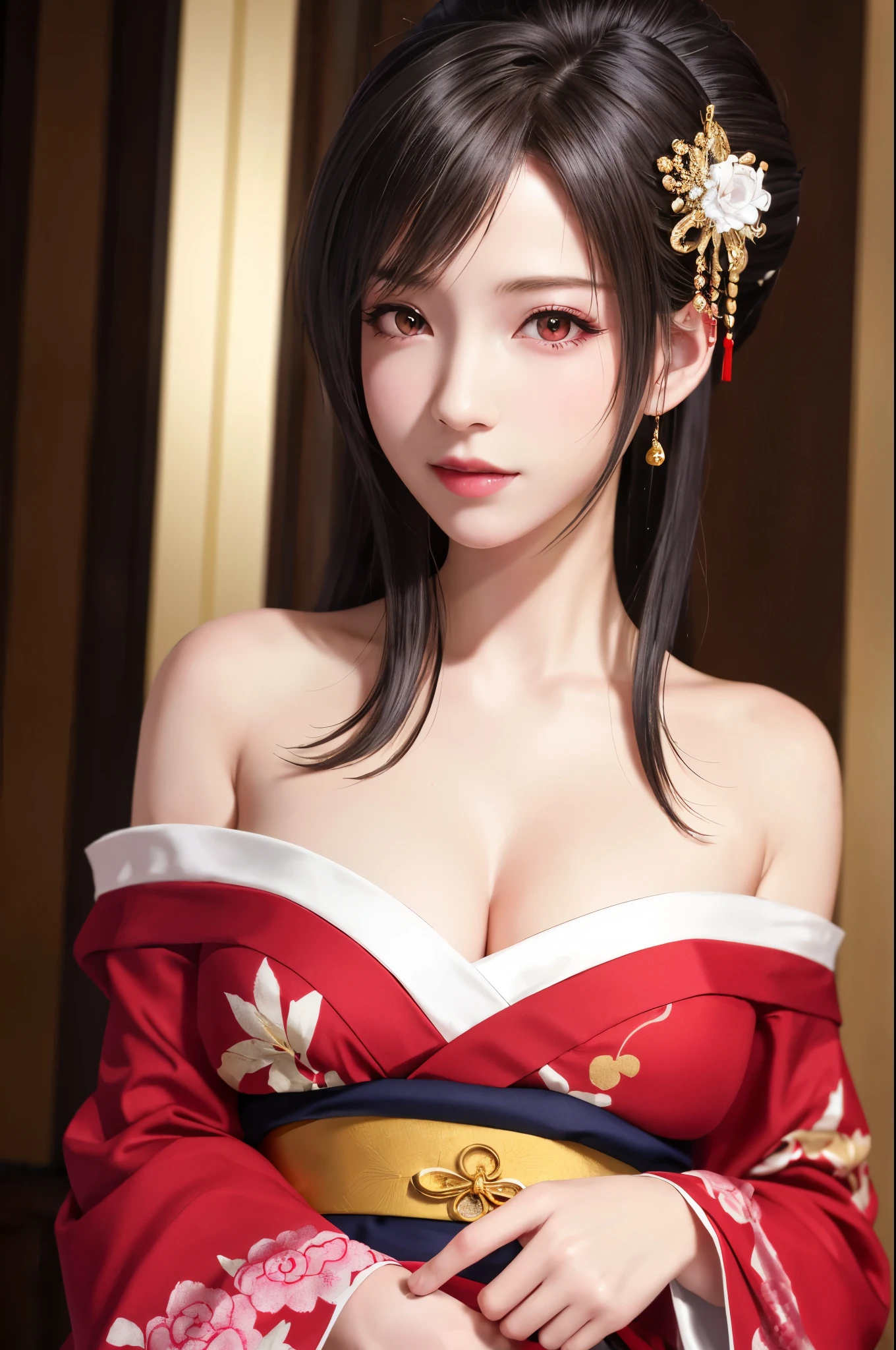 1girl,(RED theme: 1.2), (Velvet fabric Wedding dress: 1.2), (Ice flower Robe: 1.5), ,garden,moon,huge breasts,lactating,(lip gloss),(masterpiece), best quality, (real life portrait photography:1.5),unltra detailed,8K,Shot with a professional-grade camera like the Nikon D850,every intricate detail is captured, from the subtlest expression to the glimmer of anticipation in her eyes,,nanami